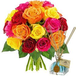 20 ROSES + DIFFUSEUR LAVANDE 20 ROSES + DIFFUSEUR LAVANDE