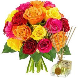 20 ROSES + DIFFUSEUR VERVEINE 20 ROSES + DIFFUSEUR VERVEINE