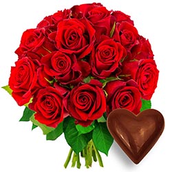 15 ROSES + COEUR CHOCO 15 ROSES + COEUR CHOCO