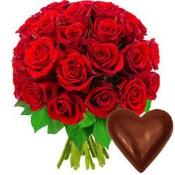 30 ROSES + COEUR CHOCO 30 ROSES + COEUR CHOCO