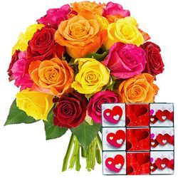 20 ROSES + 9 NAPOLITAINS 20 ROSES + 9 NAPOLITAINS