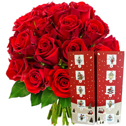 20 ROSES + CALENDRIER DE L'AVENT 20 ROSES + CALENDRIER DE L'AVENT