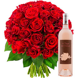 50 ROSES + VIN ROSE 75CL 50 ROSES + VIN ROSE 75CL