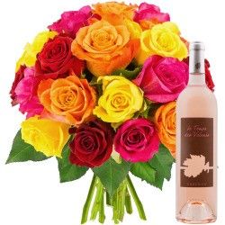 20 ROSES + VIN ROSE 75CL 20 ROSES + VIN ROSE 75CL