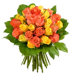 30 ROSES JAUNES ET ORANGE 30 ROSES JAUNES ET ORANGE