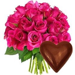 30 ROSES + COEUR CHOCO 30 ROSES + COEUR CHOCO