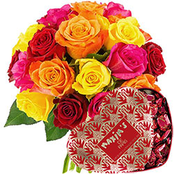 20 ROSES + COEUR GOURMAND 20 ROSES + COEUR GOURMAND