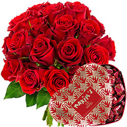 20 ROSES + COEUR GOURMAND 20 ROSES + COEUR GOURMAND