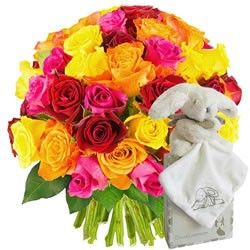 50 ROSES + DOUDOU 18CM 50 ROSES + DOUDOU 18CM