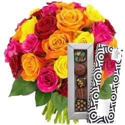 30 ROSES + 5 CHOCOLATS 30 ROSES + 5 CHOCOLATS