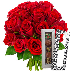 20 ROSES + 5 CHOCOLATS 20 ROSES + 5 CHOCOLATS