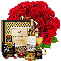 20 ROSES + COFFRET GASCON 20 ROSES + COFFRET GASCON