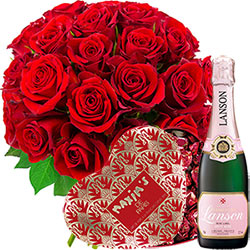 30 ROSES + MELANGE GOURMAND + 1/2 LANSON ROSE 30 ROSES + MELANGE GOURMAND + 1/2 LANSON ROSE