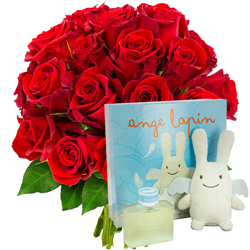 20 ROSES ROUGES+ COFFRET LAPIN 20 ROSES ROUGES+ COFFRET LAPIN