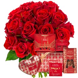 20 ROSES + COFFRET FARANDOLE 20 ROSES + COFFRET FARANDOLE