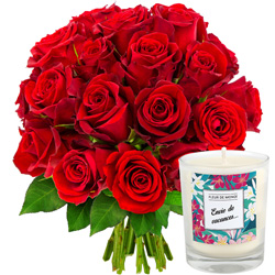 20 ROSES + BOUGIE MONOI 20 ROSES + BOUGIE MONOI