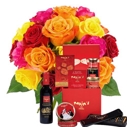 20 ROSES + COFFRET INSTANT GOURMET 20 ROSES + COFFRET INSTANT GOURMET