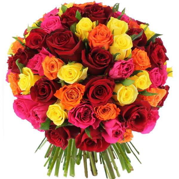 Bouquet Personnalisé de Roses Multicolores - Toutes Occasions