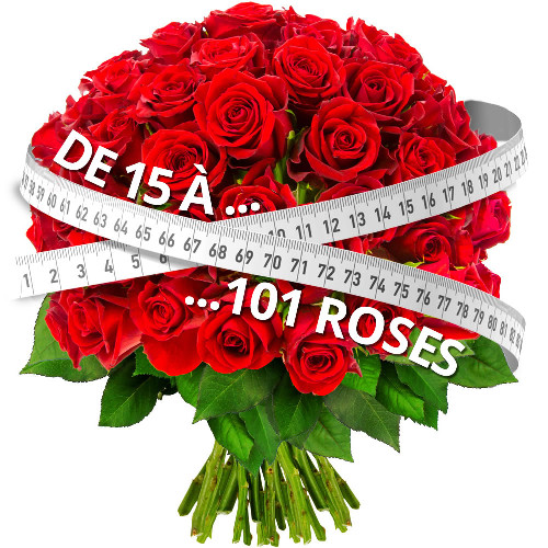 Bouquet de roses "BOUQUET DE 80 ROSES ROUGES" Livraison Express
